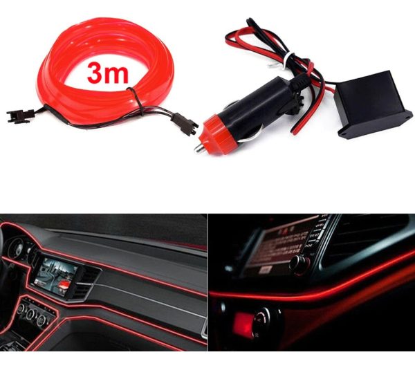 Tira Led Para Tablero De Auto Camionetas Tuning Conector Usb - Imagen 5