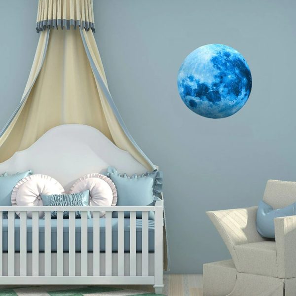 Luna En Vinilo Para Pared Dormitorio (fotoluminiscente) - Imagen 10