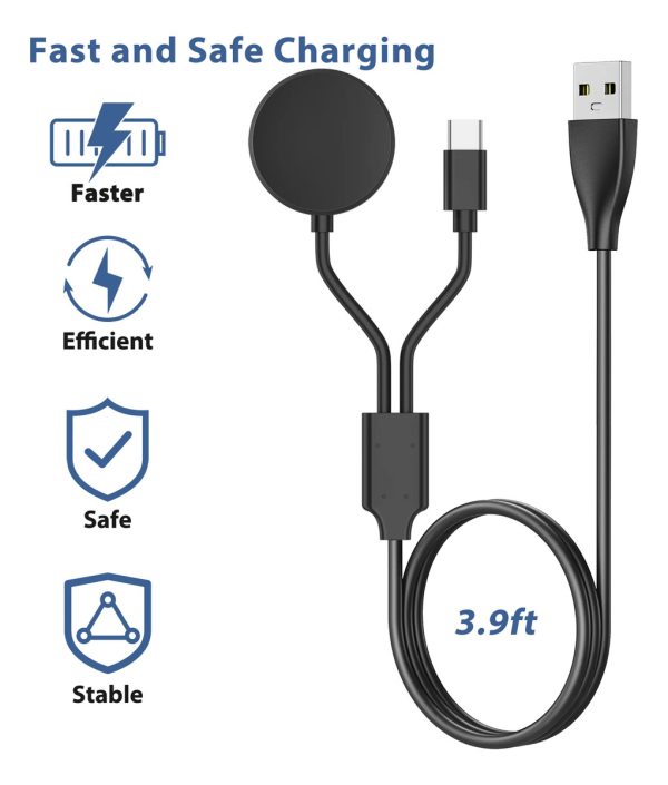 Cable Para Cargador Compatible Con Samsung Watch 2 Salidas - Imagen 3