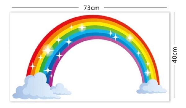 Arcoiris 70 Cm. Decoración Cuarto Infantil Pegotines Niño - Imagen 2