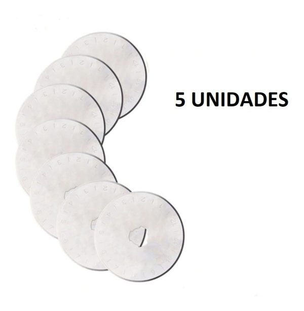 5 Repuestos Para Cuchilla Rotativa 45 Mm. Cutter Trincheta - Imagen 3