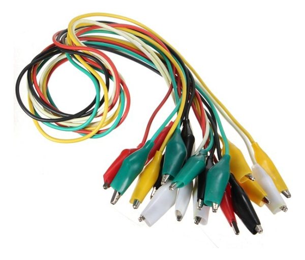 Pack 5 Cables Caimán Cocodrilo De Prueba Testeo Electrónica - Imagen 3