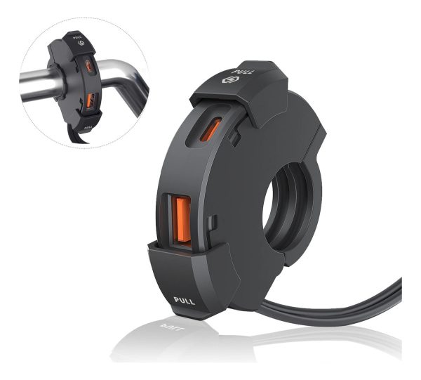 Cargador Rapido Para Motos Usb-a Y Usb-c