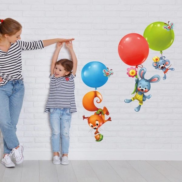 Animalitos En Globos, Decoración Dormitorio Bebe Niños - Imagen 3