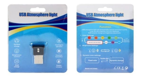 Luz Led Usb Para Auto (interior) Cambia De Colores - Imagen 2