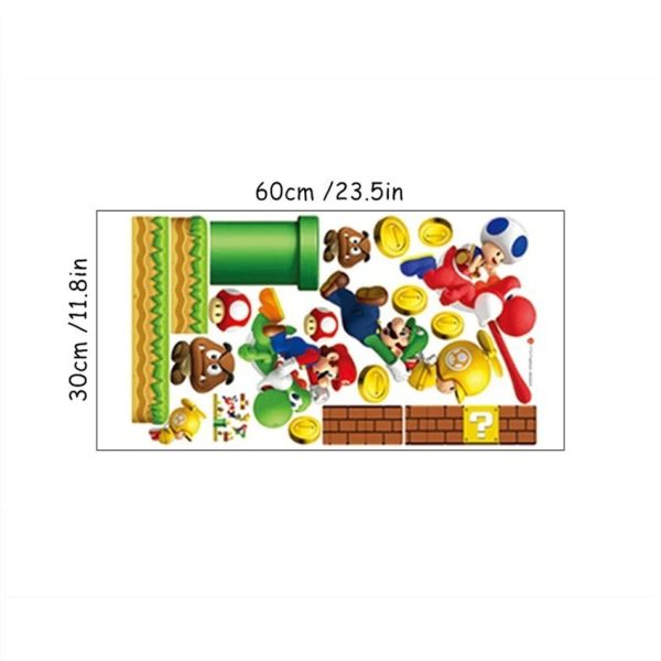 Stiker Mario Bros, Decoración Dormitorio Bebe Niños - Imagen 3