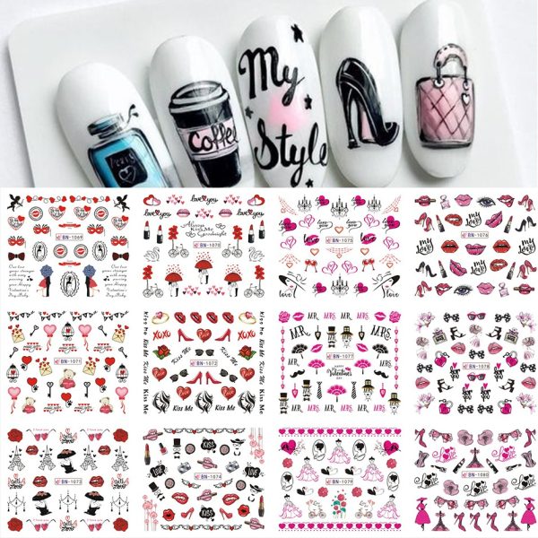 Stikers Tatoo Para Uñas Diseños Variados Muy Lindas - Imagen 4