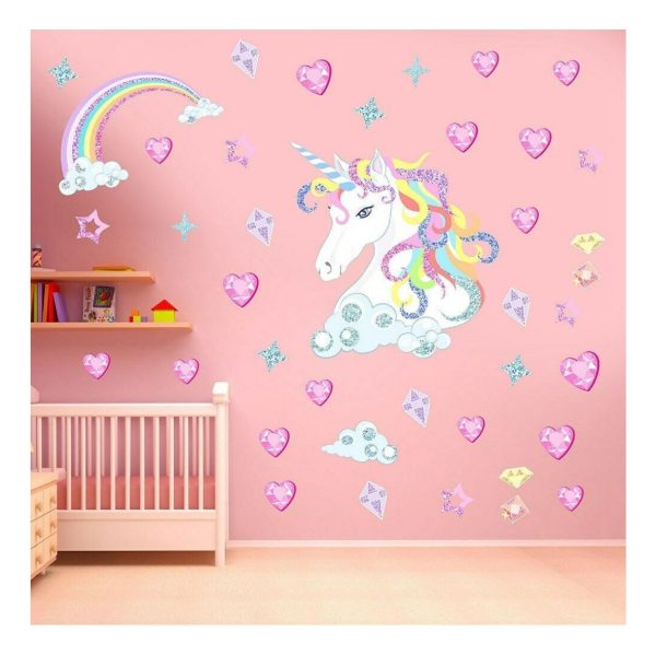 Unicornio En Vinilo Para Pared Decoración