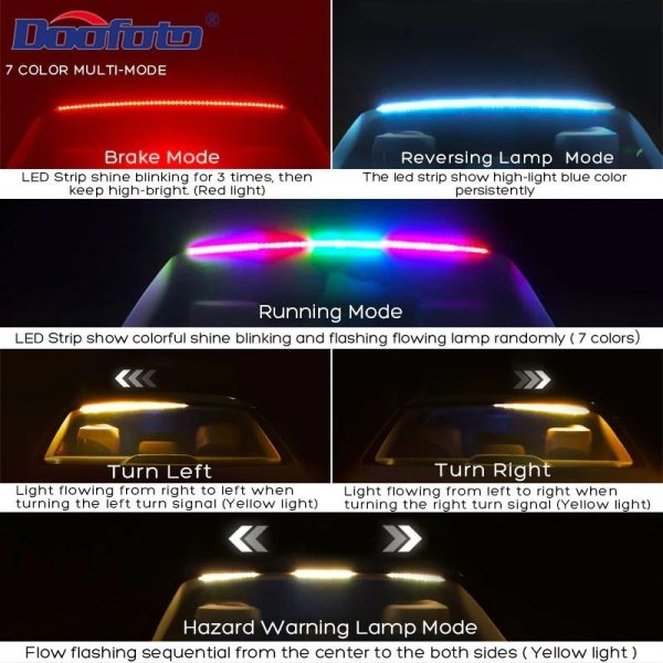 Tercera Luz Led Multifuncion Auto Camioneta Tuning - Imagen 3