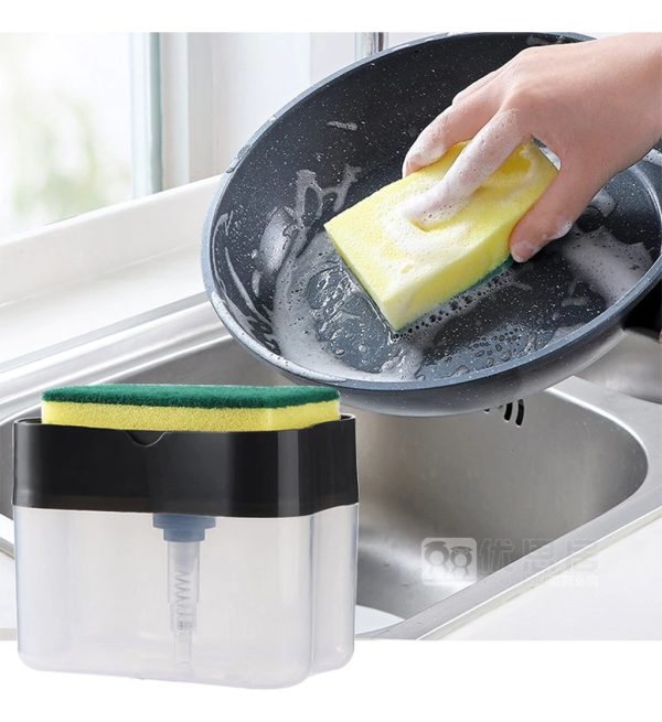 Dispensador De Detergente Para Cocina Incluye Esponja - Imagen 2