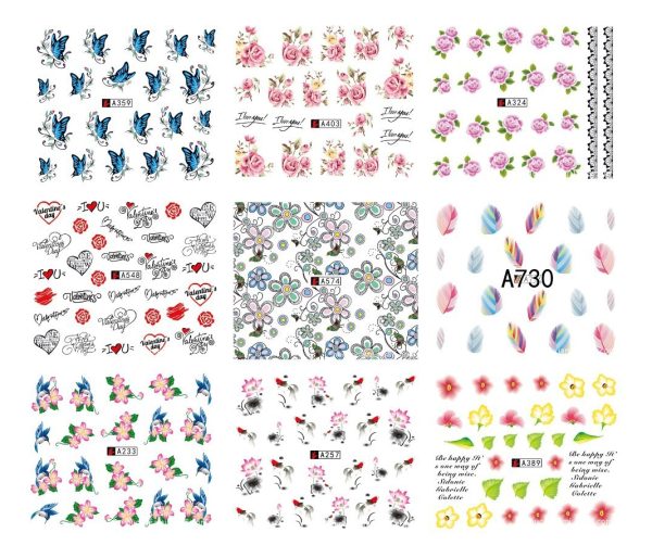 1000 Stikers Para Uñas Diseños Variados Muy Lindas - Imagen 5