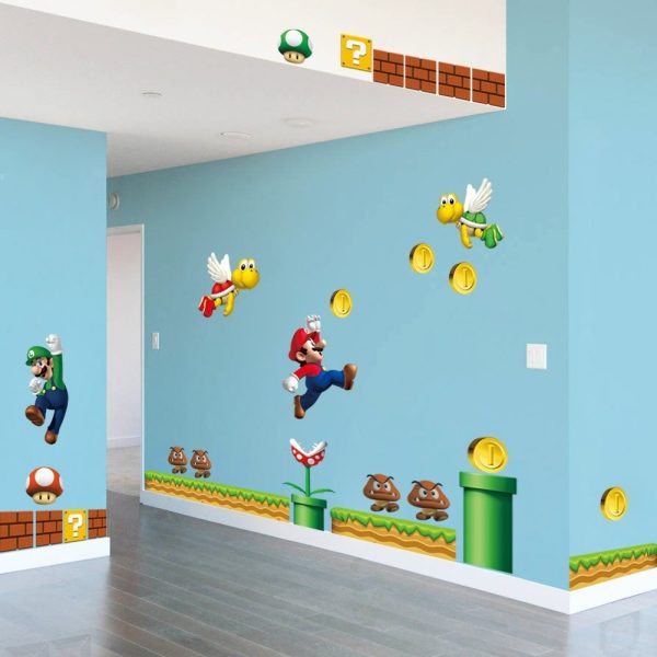 Vinilo Stiker Decoración Niños Mario Bros Dormitorios Etc.