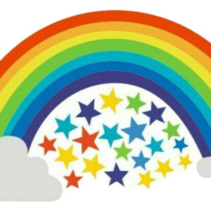 Arcoiris Estrellas Decoración Cuarto Infantil Pegotines Niño