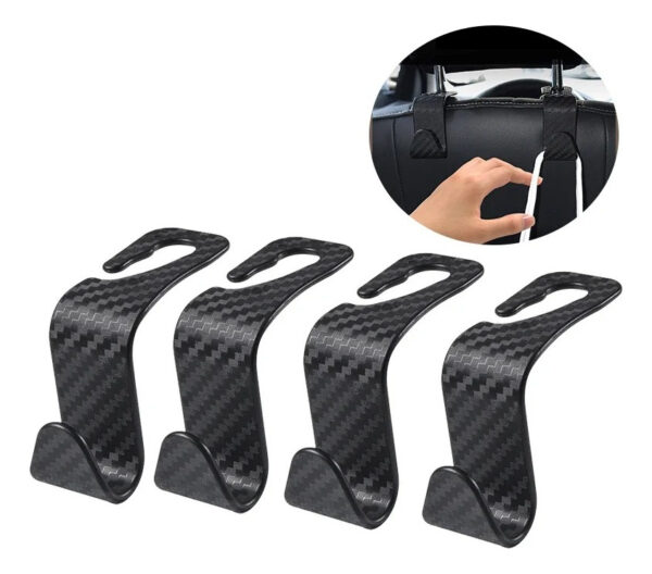 4 Ganchos De Apoya Cabeza Para Colgar Bolsas Ropa Etc..