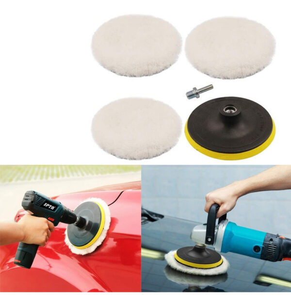 Kit De 3 Almohadillas Para Pulido De Autos De 12 Centímetros - Imagen 9