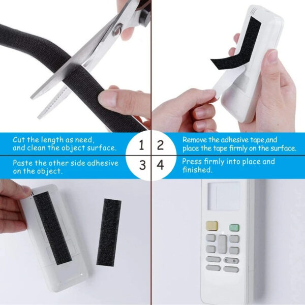 Tiras Sujetadoras Con Velcro Autoadhesivas 5x5cm - Imagen 3