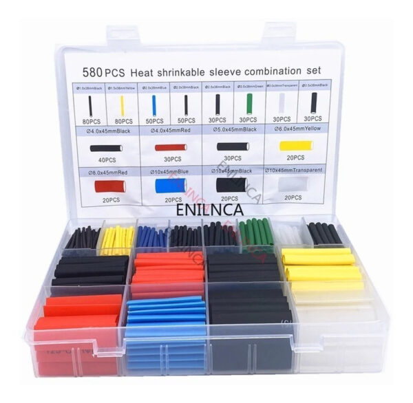Espagueti Termocontraíble Para Cables 580 Piezas
