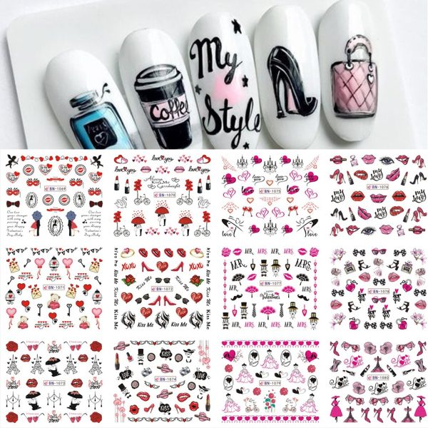 Stikers Tatoo Para Uñas Diseños Variados Muy Lindas - Imagen 8