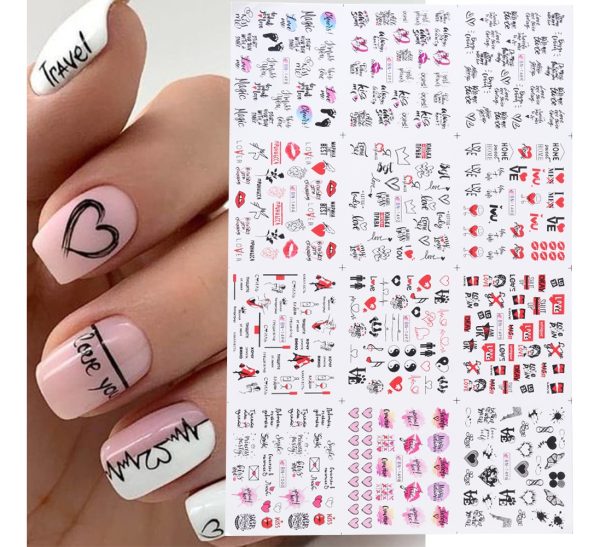 Stikers Tatoo Para Uñas Diseños Variados Muy Lindas - Imagen 12