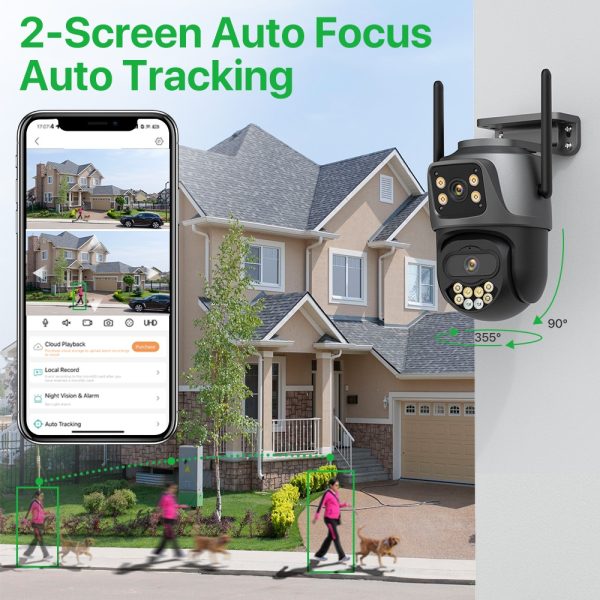 Camara De Seguridad Móvil 360 Grados Doble Con Wifi - Imagen 3