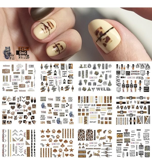 Stikers Tatoo Para Uñas Diseños Variados Muy Lindas - Imagen 14