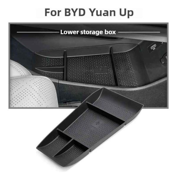 Bandeja Con Reparticiones Para Consola De Byd Yuan Pro Negro - Imagen 4