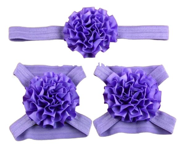 Sandalias Y Diadema Para Recién Nacidas Hermosas!!! - Imagen 4