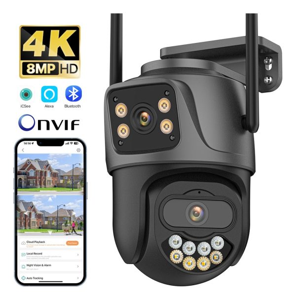 Camara De Seguridad Móvil 360 Grados Doble Con Wifi - Imagen 2