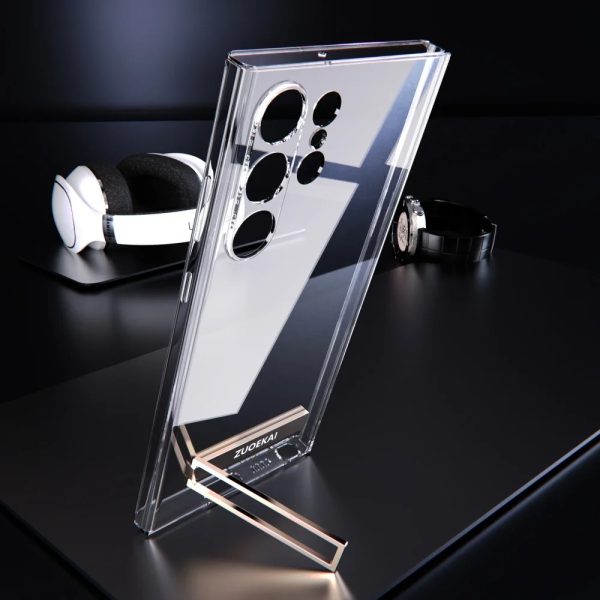 Protector De Silicona Transparente Con Pie Samsung S25 - Imagen 4