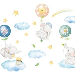 Elefantes (stikers) Para Decorar Dormitorios, Jardines, Etc.