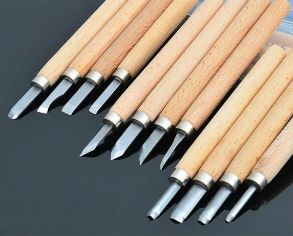 Set De 12 Cinceles Para Trabajos En Madera - Imagen 2