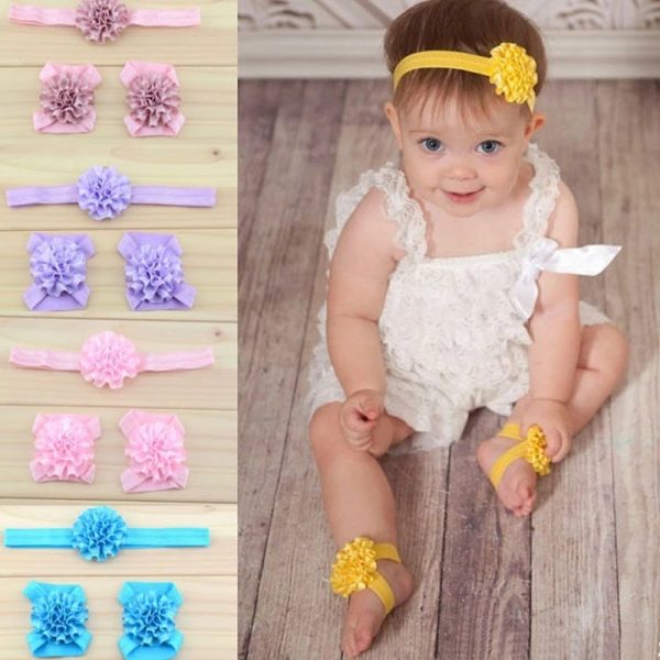 Sandalias Y Diadema Para Recién Nacidas Hermosas!!! - Imagen 3