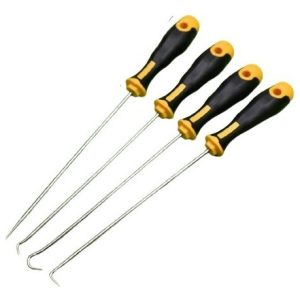 Kit 4pc Desarmadores Tipo Gancho Para Quitar Orings Y Juntas