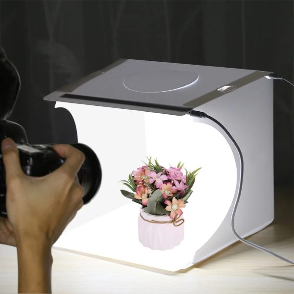 Caja De Estudio Fotografico Con Luz Led 23x23x20 - Imagen 3