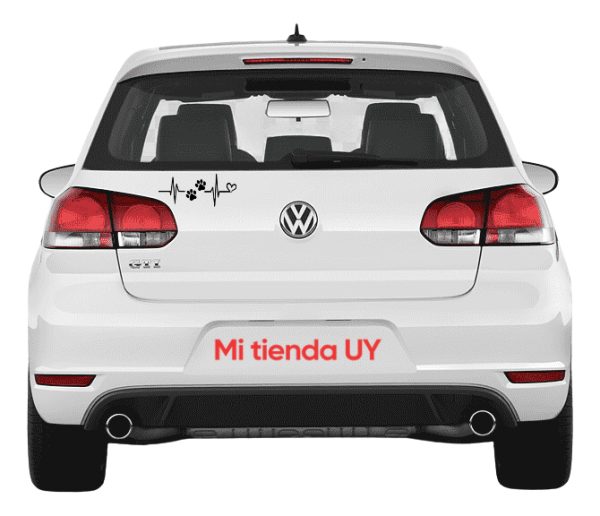 Vinilo Tuning Autos Ploter Calco Huella Perrito Cardio - Imagen 4