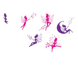 Stiker Hadas Madrinas, Dormitorio Bebe Niñas