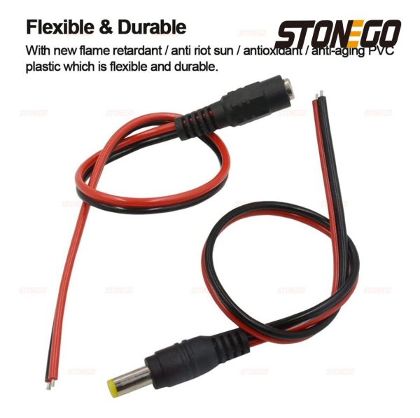Pack De 5 Pares Conectores Macho Hembra 12 Volt 22awg - Imagen 3