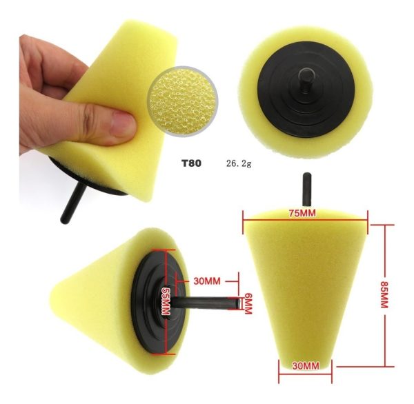 Esponjas Cónicas Para Taladro 3 Unidades - Imagen 4