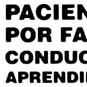Sticker, Vinilo Para Auto Conductor Aprendiendo Color Negro