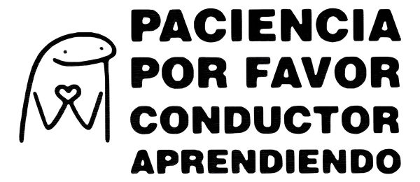 Sticker, Vinilo Para Auto Conductor Aprendiendo Color Negro