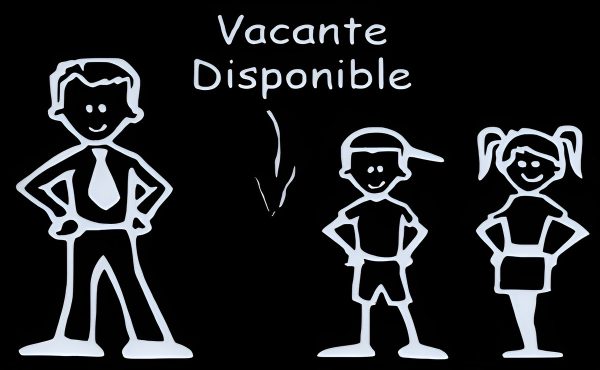 Sticker Para Auto ''vacante Disponible Para El''color Blanco