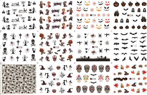 Stickers (tatoo) Para Uñas Muy Lindas Diseños Variados