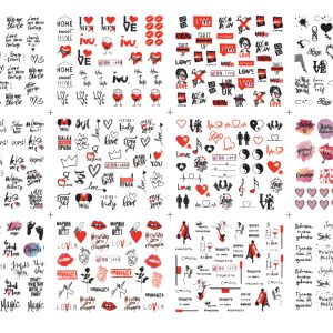 Stickers (tatoo) Para Uñas Muy Lindas Diseños Variados