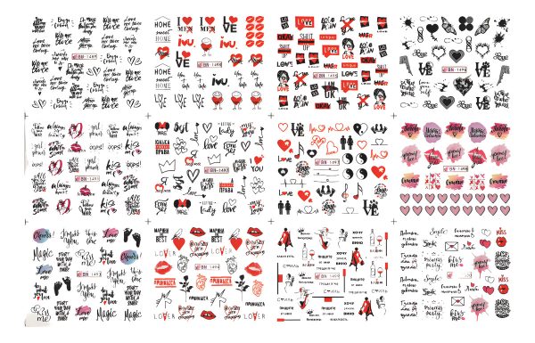 Stickers (tatoo) Para Uñas Muy Lindas Diseños Variados