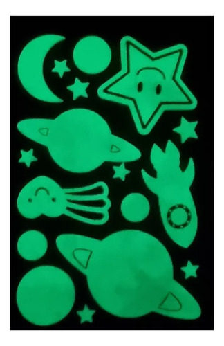 Lunas Estrellas Etc Fotoluminiscentes Niños Stikers Fotoluminiscente Lunas Y Estrellas
