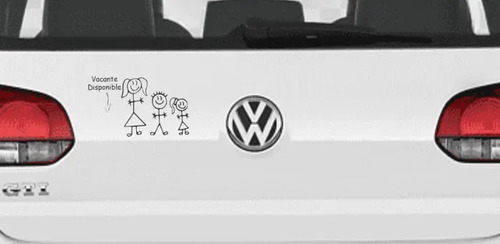 Sticker Vinilo Auto Vacante Disponible Para El Negro 20 Cm - Imagen 2