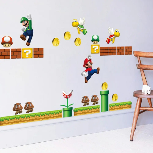 Vinilo Stiker Decoración Niños Mario Bros Dormitorios Etc. Mario Bros - Imagen 4