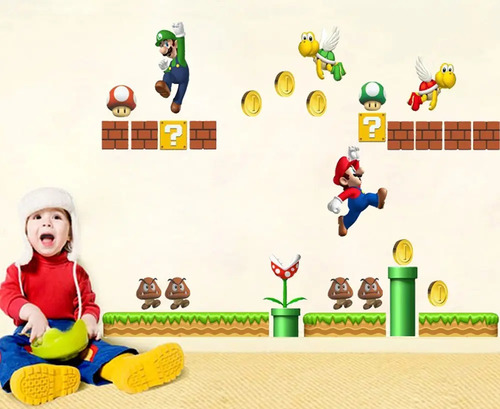 Vinilo Stiker Decoración Niños Mario Bros Dormitorios Etc. Mario Bros - Imagen 3