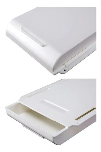 Gaveta Auxiliar De Plastico 21,5 X 13 X 3 Cm Con Tornillos Blanco
