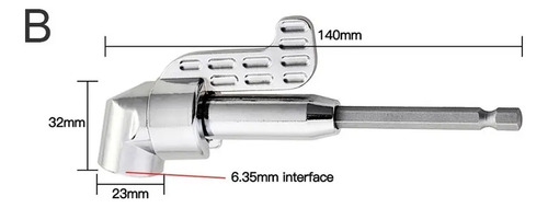 Extensión Angular Para Taladro 105 Grados 1/4 (largo) - Imagen 2